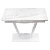 Стол Bradex Home Flame RF 0425 керамогранит белый мрамор, белый 116(155)x80x75 фото 3