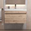 Тумба с раковиной Uperwood Eva подвесная, выдвижной ящик, крафт табачный, 60 см фото 7
