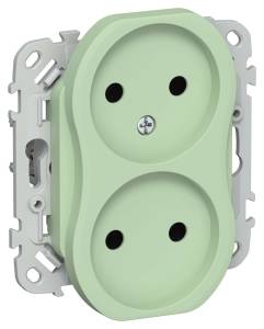 Розетка 2-местная IEK Flite FI-R20-10-K93 фисташковый