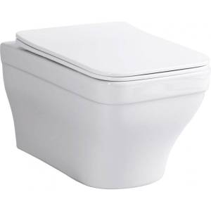 Унитаз подвесной Aquanet Elegant W безободковый, с крышкой-сиденьем микролифт