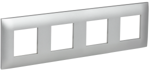 Рамка 4-постовая IEK Skandy SK-M42-K23 серебряный