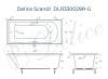 Ванна из искусственного камня Delice Scandi DLR330029R-G 180x70, белая глянцевая, с ручками хром, без ножек фото 11