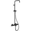 Душевая система Remer Elegance EQ34ASSDNO черный матовый, с изливом, с термостатом