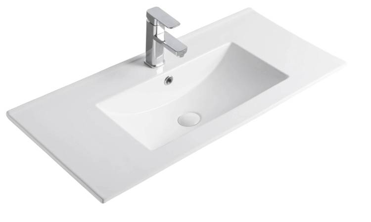 Раковина Gid Integrado NYJ803-90 71112 белая, 91x40x17