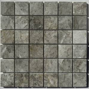 Мозаика Pixel Mosaic Мрамор PIX 332 Tundra Grey 4.8x4.8 Полированная 30.5x30.5х6