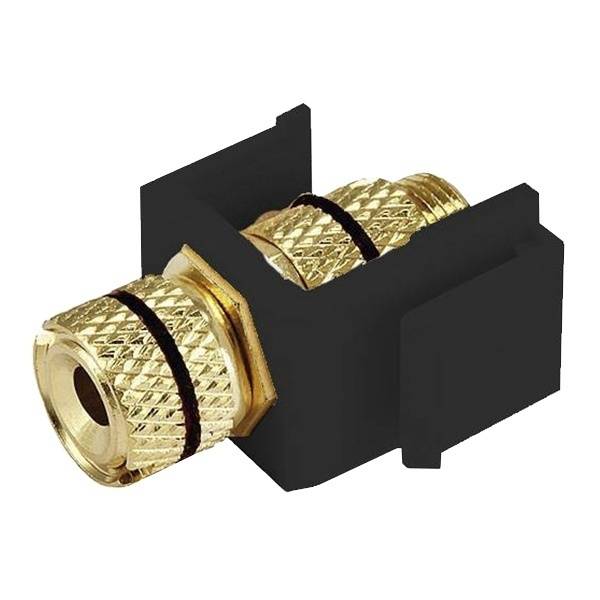 Вставка Keystone с аудиоразъемом Banana Rikett 147404/2 BK черная маркировка черный