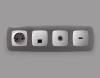 Лицевая панель для компьютерной/телефонной розетки RJ-45/RJ-11 Ambrella Volt Omega OP4120 фото 2