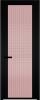 Межкомнатная дверь Profil Doors 2 AGP цвет профиля Черный, стекло безопасное 6 мм мору розовое 800x2000