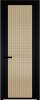 Межкомнатная дверь Profil Doors 2 AGP цвет профиля Черный, стекло безопасное 6 мм мору золото 600x2000