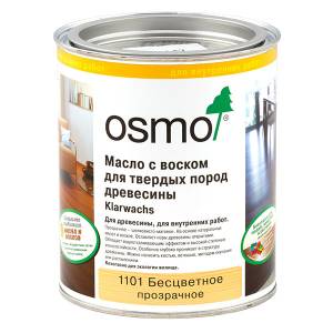 Масло с воском для твердых пород древесины Osmo Klarwachs 1101 бесцветное шелковисто-матовое 0.18 л