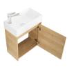 Тумба под раковину Belbagno Kraft Mini KRAFT MINI-500/260-1A-SO-RNN-R 45x25x50 Rovere Nebrasca Nature подвесная с распашной дверцей, правосторонняя фото 5