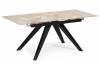 Стол Woodville Морсби 588049 butterfly onyx beige, черный 140(200)x80x80