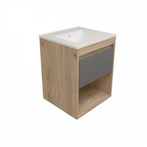 Фасад для тумбы Watersense Milana W00954 графит, 50 см