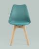 Набор из 4 стульев Stool Group Frankfurt Y863 greyish green X4 серо-зеленый, деревянные ножки фото 3