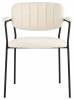 Стул Stool Group Кэрол FDC9005 DC2635-1A white букле белый, черные ножки фото 3