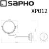 Настенное косметическое зеркало SAPHO DIAMOND d150 мм, бронза фото 5