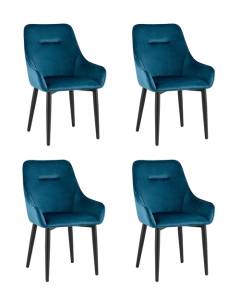 Набор из 4 стульев Stool Group Диана MC101-2 KD HLR-63 X4 сине-зеленый