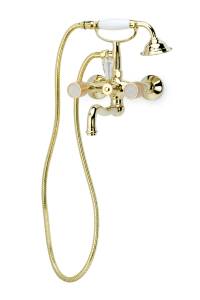 Смеситель для ванны Boheme Royal Crystal 293-Royal/CRST золото, переключатель SW