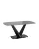 Стол обеденный Stool Group Аврора DF0093DT 160 black DUAL керамика черная 160x90x76