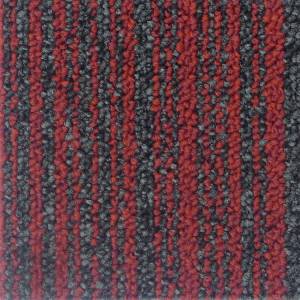 Ковровая плитка Tecsom Prima Ligne 00997 Black Red 50x50 см