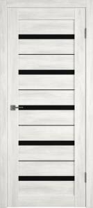 Межкомнатная дверь Владимирская Фабрика Дверей Atum Al 7 Nord Vellum стекло Black Gloss BM 600x2000