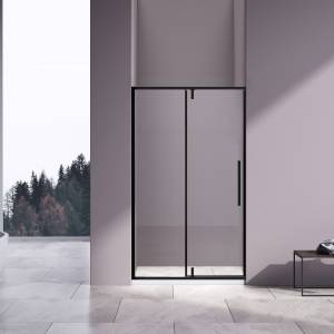 Душевая дверь в нишу Vincea Slim-N VDP-4SN100CLB профиль черный, стекло прозрачное, 100x195