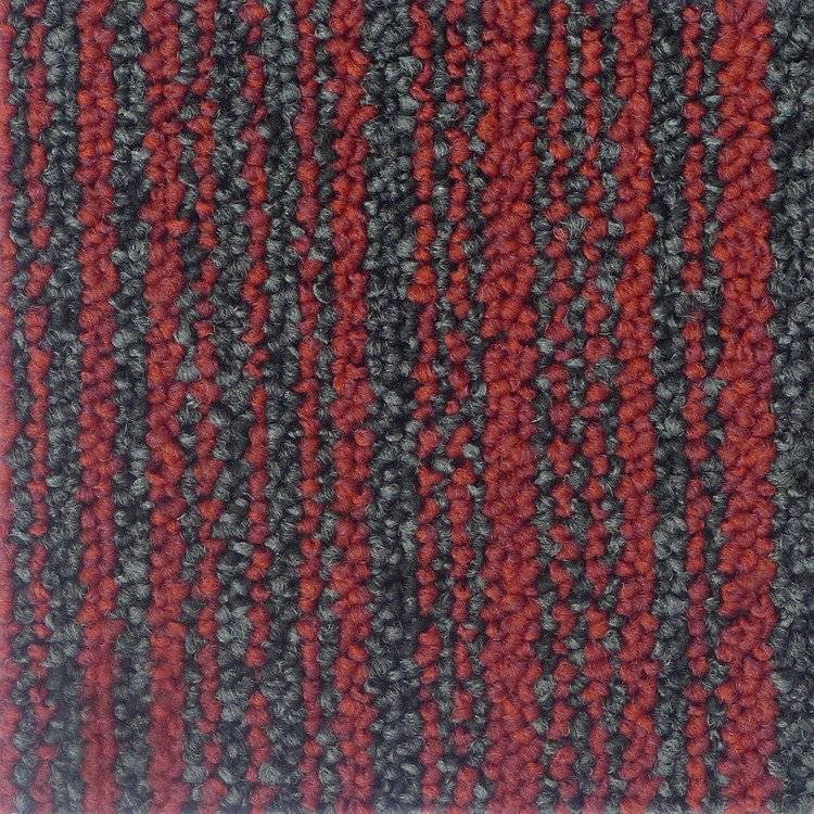 Ковровая плитка Tecsom Prima Ligne 00997 Black Red 50x50 см