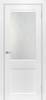 Межкомнатная дверь экошпон Мариам Техно 702, остекленная, белоснежный 900x2000