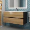 Тумба под раковину Uperwood Barsa 293020540 подвесная, черная, дуб сонома, 100 см фото 3