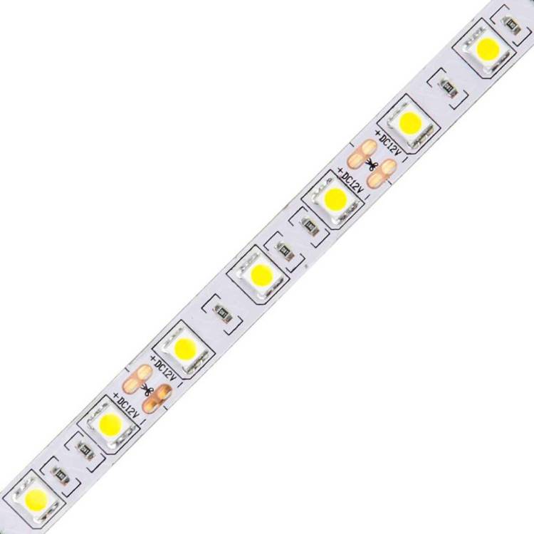 Светодиодная лента Volpe ULS-Q221 5050-60LED/m-10mm-IP20-DC12V-14,4W/m-5M-3000K