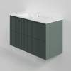 Тумба под раковину La Fenice Terra Twin Grigio 100 серо-зеленый матовый