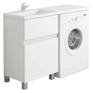 Тумба с раковиной Эстет Dallas Luxe 120 напольная, 2 ящика, под стиральную машину, L