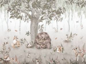 Фреска Ortograf Little friends 34352 Медведица и медвежонок Флорентина Суперфасад FFSO