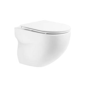 Унитаз подвесной BelBagno Onda BB066CHR/BB870SC безободковый, сиденье микролфит