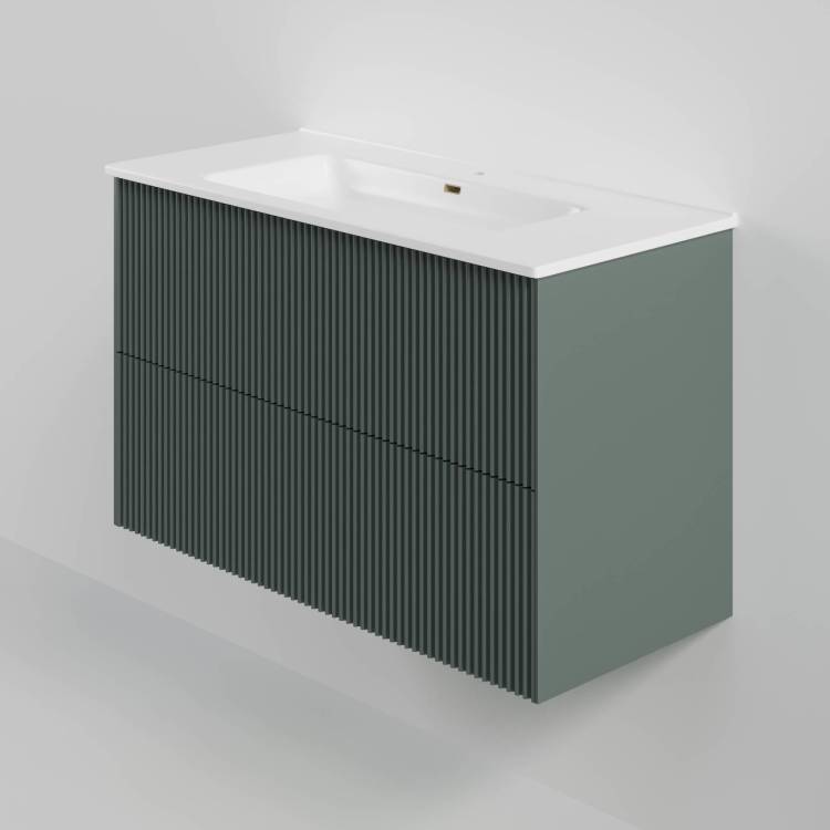 Тумба под раковину La Fenice Terra Twin Grigio 100 серо-зеленый матовый