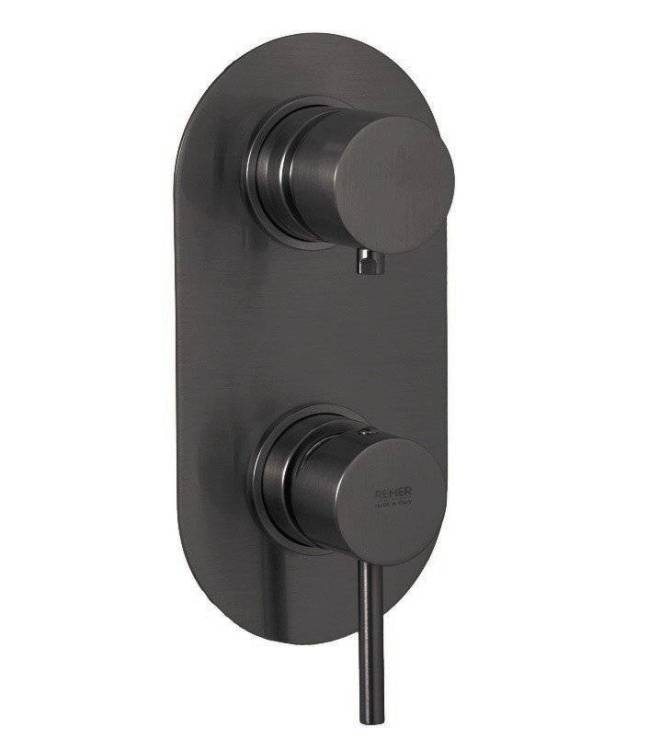 Смеситель для душа Remer X-Style X93KBCFP черный брашированный хром