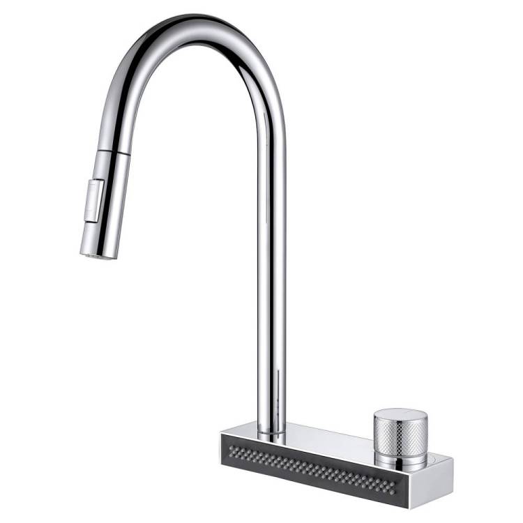 Смеситель для кухни Abber Wasser Kreis AF8114 с выдвижной лейкой, хром