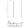 Шторка на ванну Wasserkraft Salm 27P02-110 110x140 Хром глянцевый фото 3