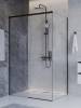 Душевой уголок Cezares PLANE-AH-1-120/90-C-GM профиль оружейная сталь, стекло прозрачное, 120x90x195 фото 4