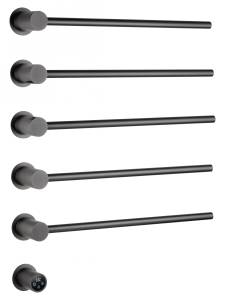 Полотенцесушитель электрический Wonzon & Woghand WW-AL315-GM встраиваемый, темный графит