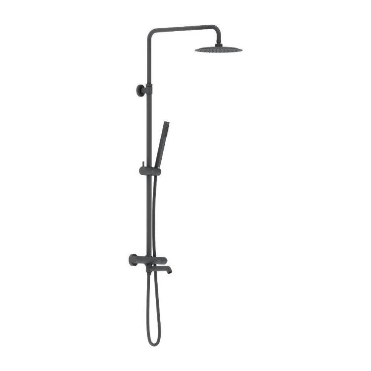 Душевая стойка Damixa Scandinavian Pure 936810300 с ТМС смесителем, чёрный