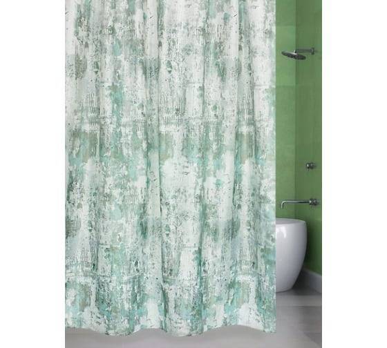 Штора для ванной Bath Plus Nordic3 ch1848 180x200, серый, зеленый