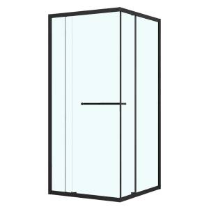 Душевой уголок Azario Monako AZ-L47-90-MB-CL профиль черный матовый, стекло прозрачное, 90x90x195