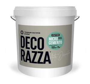 Микроцемент Decorazza Microcemento Struttura MC10-32 серый крупная фракция (Struttura 13.5 кг + Legante 4.5 кг) 18 кг