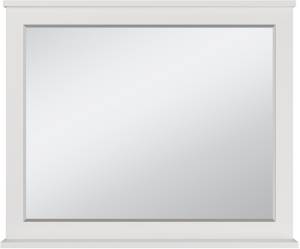 Зеркало Misty Марта 100 белое глянцевое, с полкой
