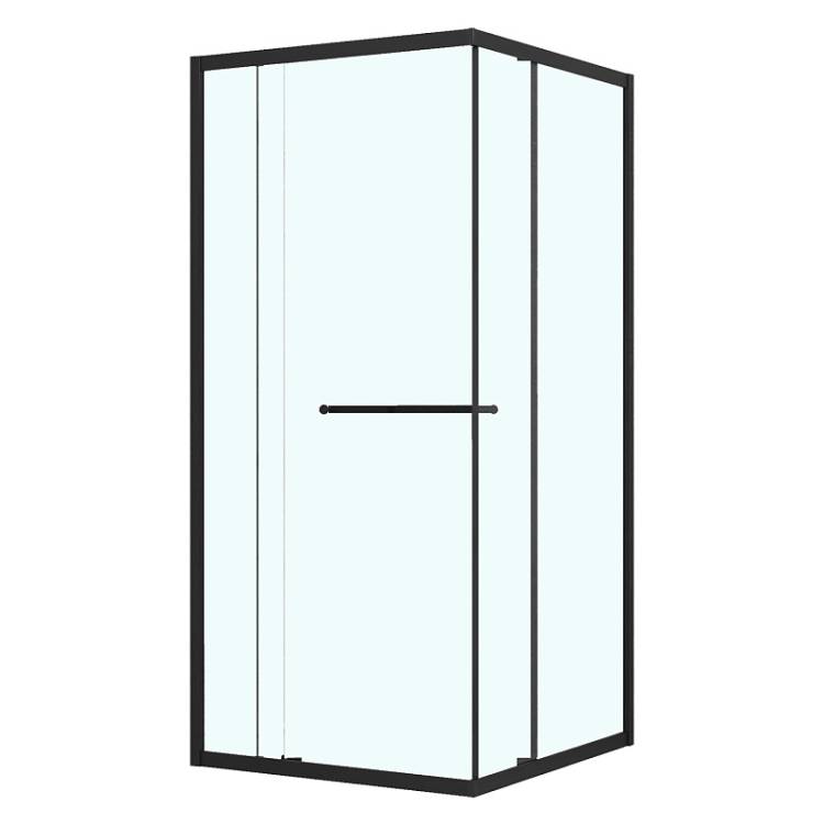 Душевой уголок Azario Monako AZ-L47-90-MB-CL профиль черный матовый, стекло прозрачное, 90x90x195