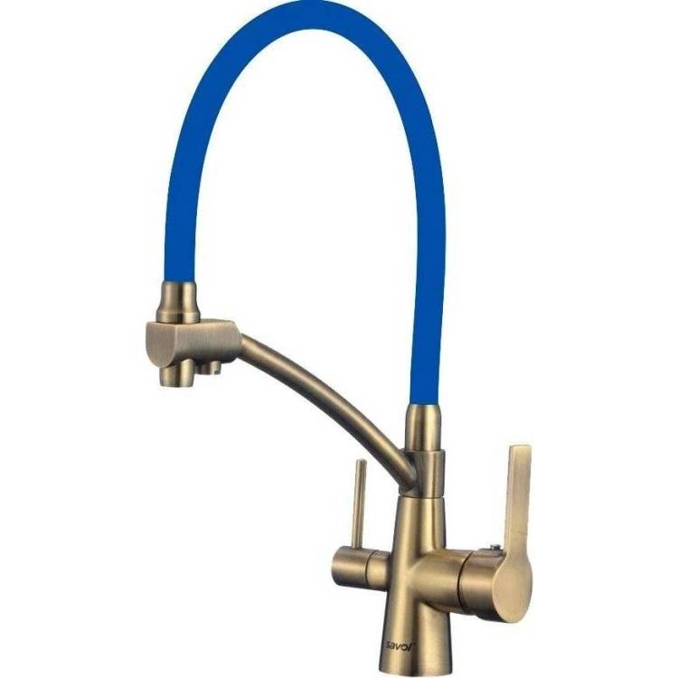 Смеситель для кухни Savol S-L1805C-05 с гибким изливом