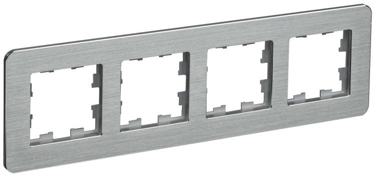 Рамка 4-постовая IEK Brite BR-M42-M-21-K47 алюминий