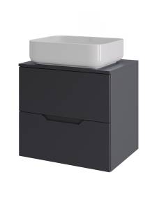 Тумба с раковиной Agger Свит SWE600ETGR-ST-5500W графит матовый, 60 см