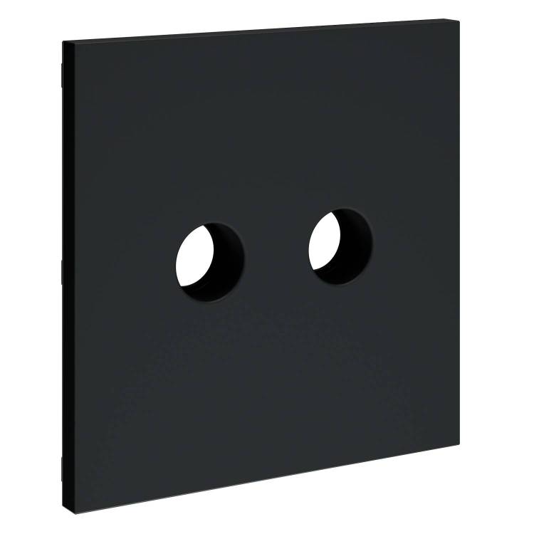 Лицевая панель для двойной ТВ розетки Voltum S70 VLS001607 графит